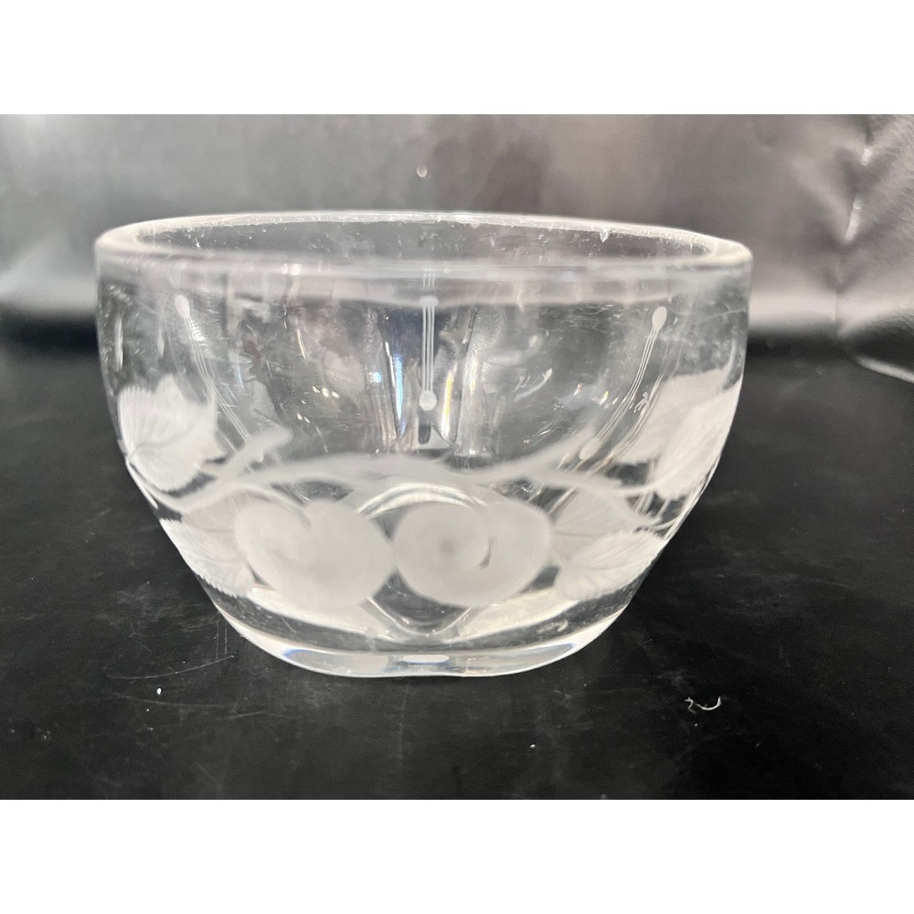 Duralex France Prep Bowl Etched Glass Berry Bowl Scalloped Dish Lot of 3 Clear‎